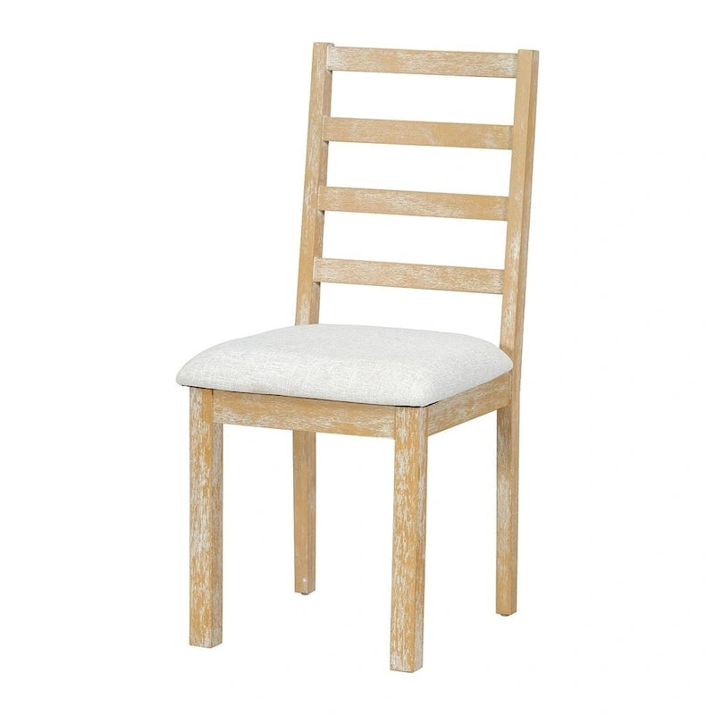 Ensemble de salle à manger 6 pièces de style rustique pour 6 personnes avec table ovale extensible
