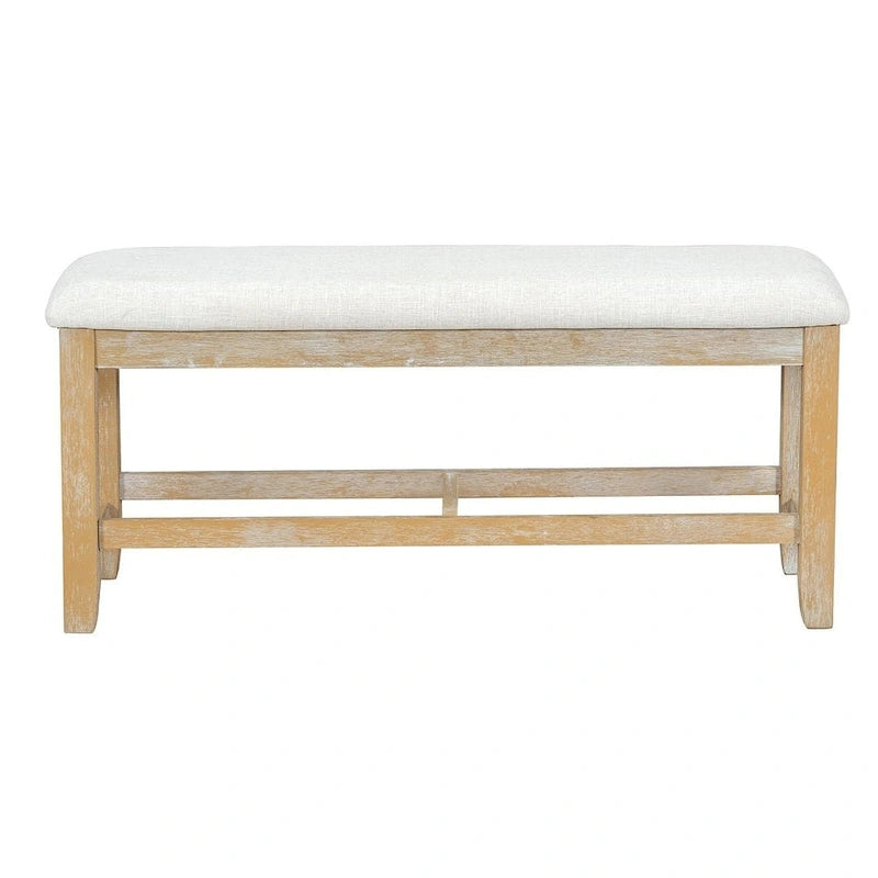 Ensemble de salle à manger 6 pièces de style rustique pour 6 personnes avec table ovale extensible