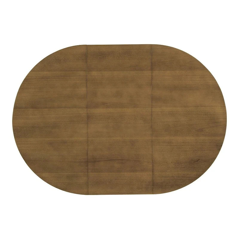 Ensemble de salle à manger 6 pièces de style rustique pour 6 personnes avec table ovale extensible