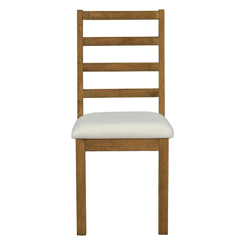 Ensemble de salle à manger 6 pièces de style rustique pour 6 personnes avec table ovale extensible