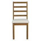 Ensemble de salle à manger 6 pièces de style rustique pour 6 personnes avec table ovale extensible
