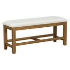 Ensemble de salle à manger 6 pièces de style rustique pour 6 personnes avec table ovale extensible
