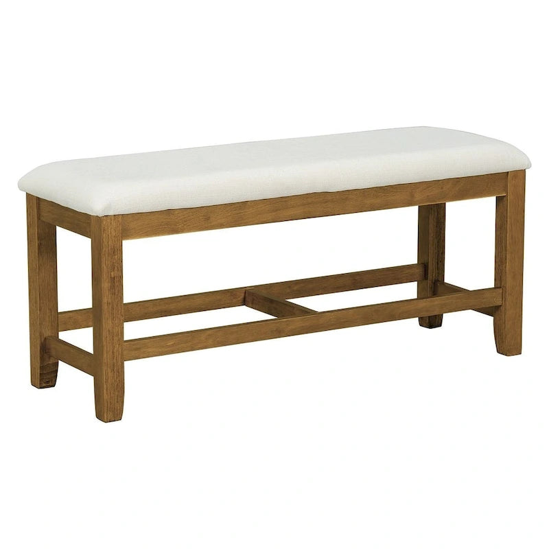 Ensemble de salle à manger 6 pièces de style rustique pour 6 personnes avec table ovale extensible