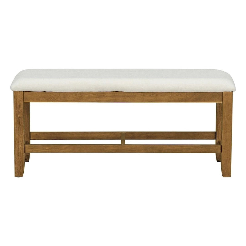 Ensemble de salle à manger 6 pièces de style rustique pour 6 personnes avec table ovale extensible